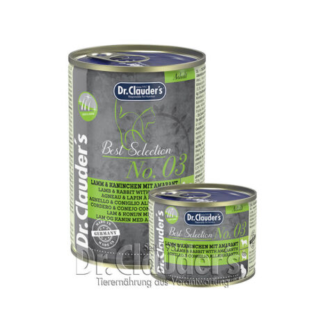 Dr.Clauder's Best Selection Tins No.3 Janjetina i zec s amarantom