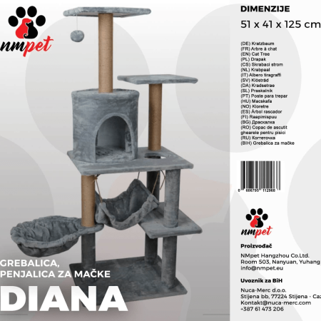 Grebalica za mace Diana - 51x41x125cm