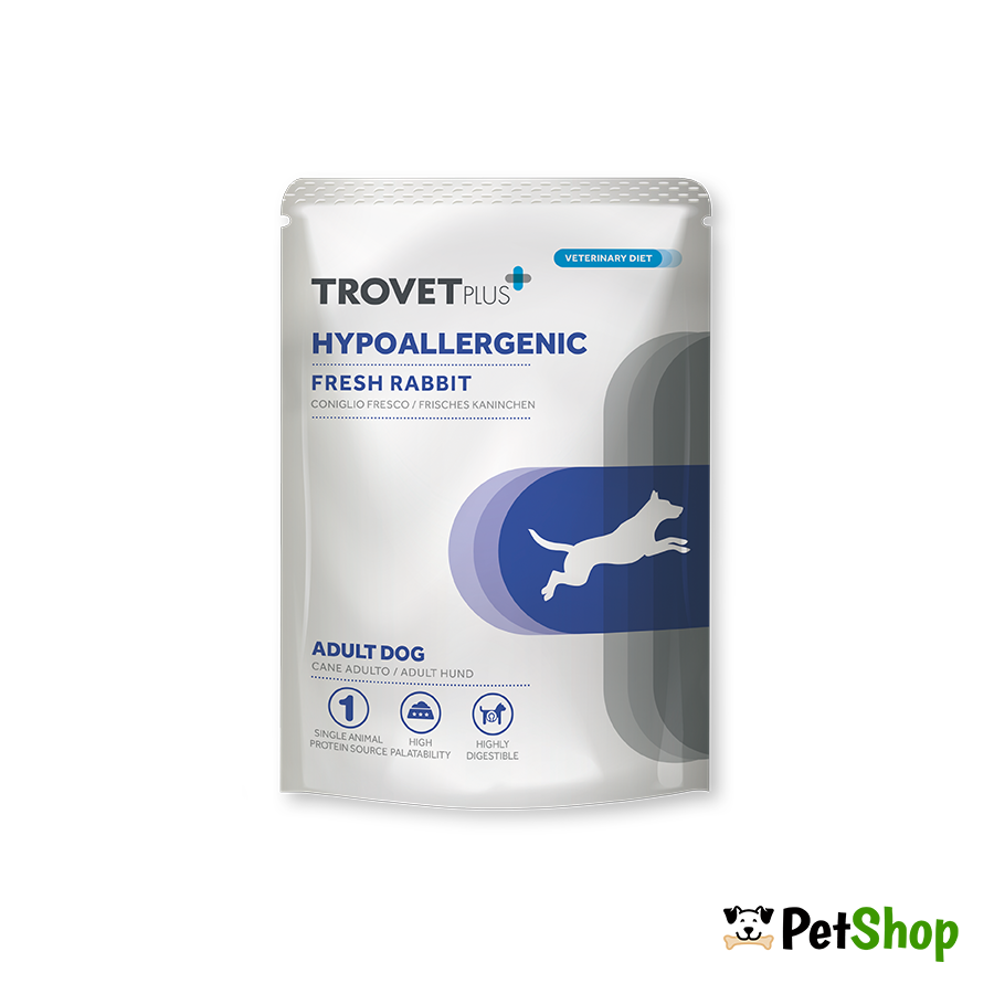 TROVET PLUS Pouch Dog Hypoallergenic Zec