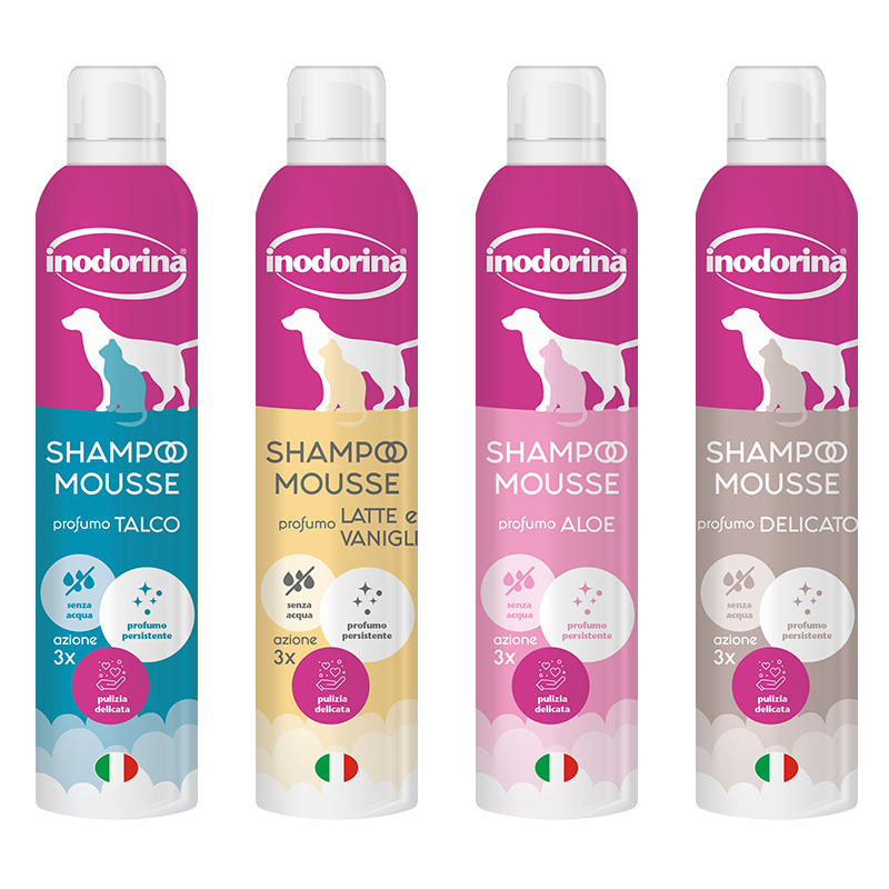 Inodorina šampon za suho pranje Mousse - 300 ml
